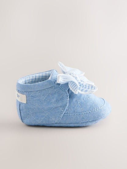 Blue Baby Floral Print Boots (0-18mths) - Size Up To 3 Months (50 - 62cm)