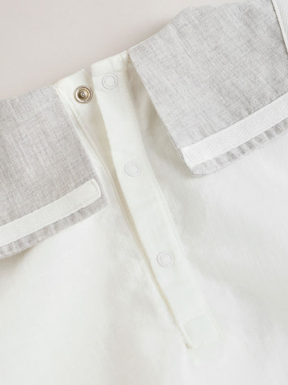 Grey/White Shirt and Trousers Baby Set (0mths-3yrs)