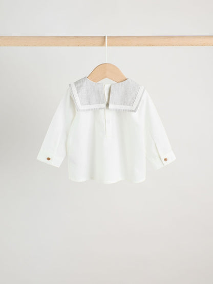 Grey/White Shirt and Trousers Baby Set (0mths-3yrs)