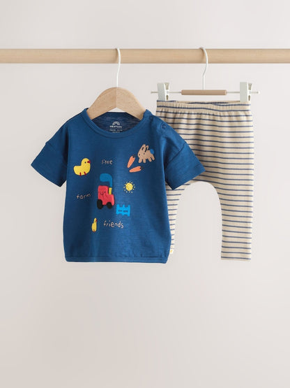Blue Farm Top and Leggings Baby Set (0mths-2yrs)