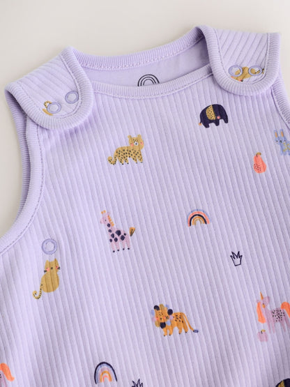 Lilac Mini Character 1 Tog Sleeveless Baby Sleep Bag