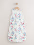 White Floral 1 Tog Sleeveless Baby Sleep Bag