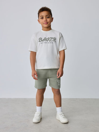 Baker by Ted Baker Green Varsity Jacket, T-Shirt and Shorts Set - Size 6 - 9 Months (68 - 74cm)