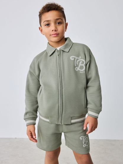 Baker by Ted Baker Green Varsity Jacket, T-Shirt and Shorts Set - Size 6 - 9 Months (68 - 74cm)