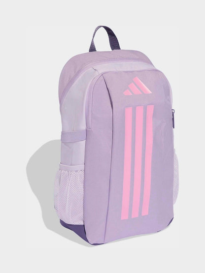 adidas Light Purple Kids 3 Stripe Backpack - Size One - Light Purple