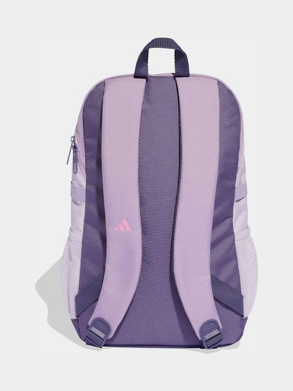 adidas Light Purple Kids 3 Stripe Backpack - Size One