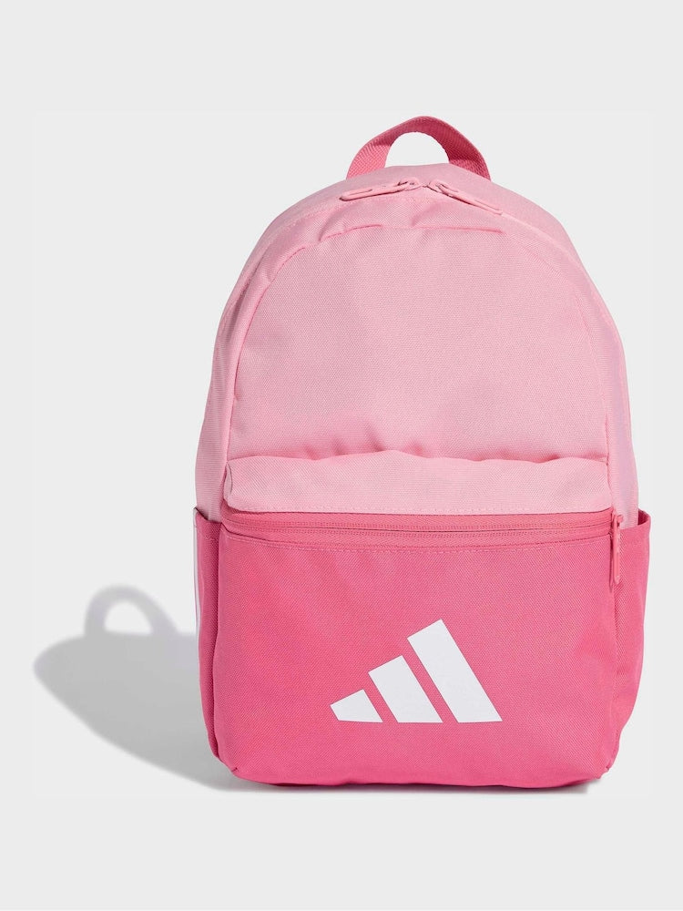 adidas Pink 3 Bar Kids Backpack - Size One