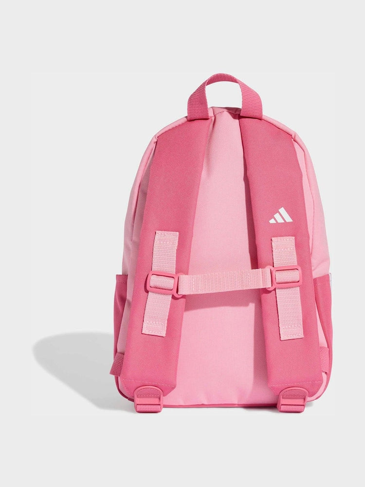 adidas Pink 3 Bar Kids Backpack - Size One