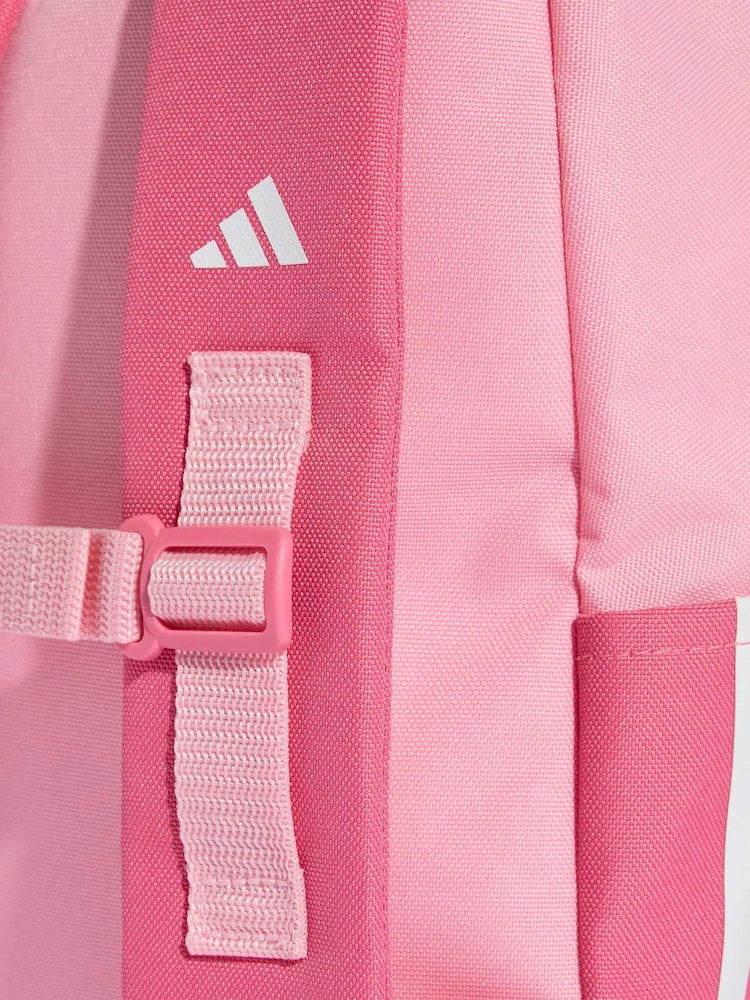 adidas Pink 3 Bar Kids Backpack - Size One