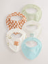 Green/Orange Baby Bibs 5 Pack