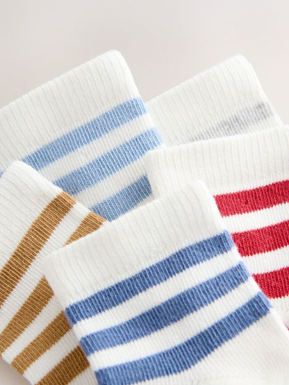 Blue/White Socks 5 pack - Size 50cm (First Size)