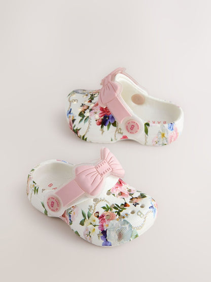 Baker by Ted Baker Baby Girls Clog Sandals With Bow - Floral / EU 20.5 (UK 4)