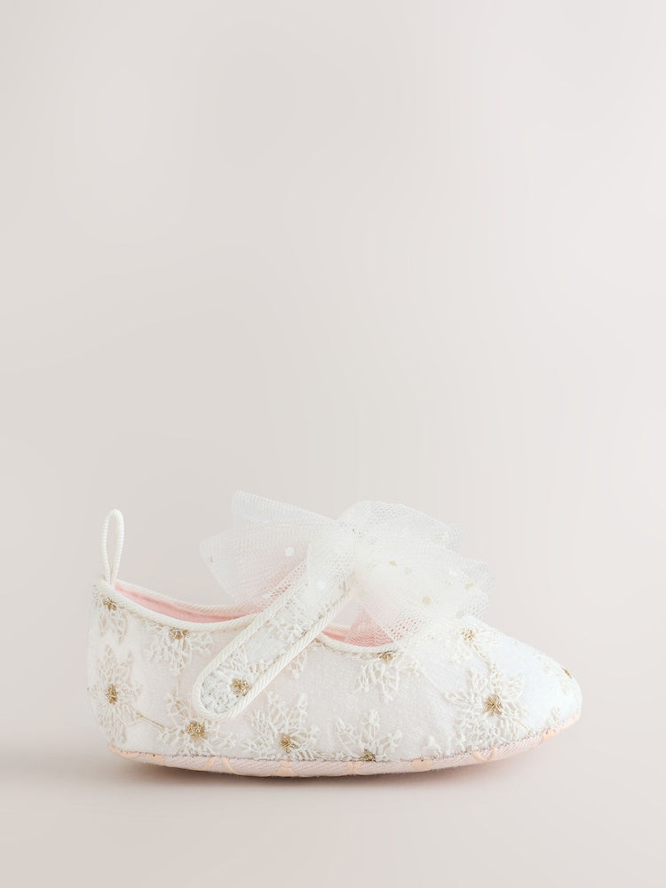 Baker by Ted Baker Baby Occasion Corsage Mary Jane Padder Shoes - Size Up To 3 Months (50 - 62cm)
