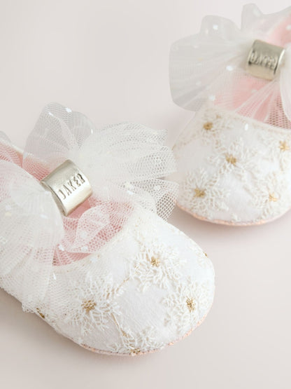 Baker by Ted Baker Baby Occasion Corsage Mary Jane Padder Shoes - Size Up To 3 Months (50 - 62cm)