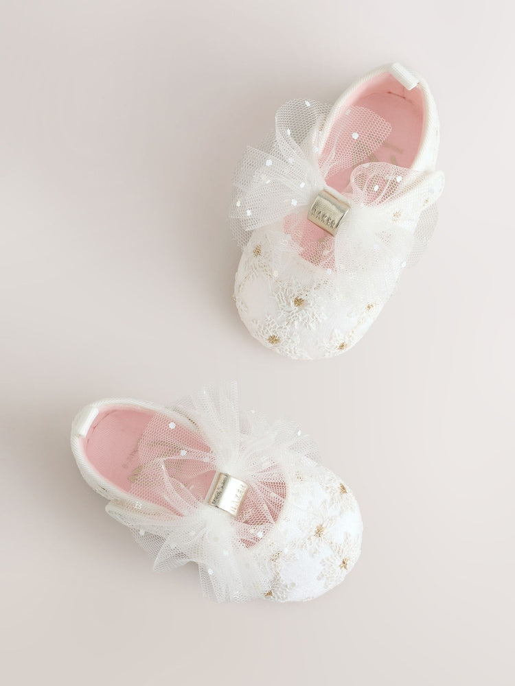 Baker by Ted Baker Baby Occasion Corsage Mary Jane Padder Shoes - Size Up To 3 Months (50 - 62cm)