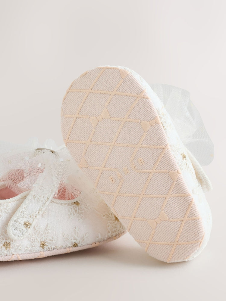 Baker by Ted Baker Baby Occasion Corsage Mary Jane Padder Shoes - Size Up To 3 Months (50 - 62cm)