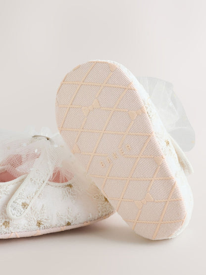 Baker by Ted Baker Baby Occasion Corsage Mary Jane Padder Shoes - Size Up To 3 Months (50 - 62cm)