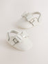 Baker by Ted Baker Baby Mule Clog Bow Padders Sandals - Natural / Up To 3 Months (50 - 62cm)