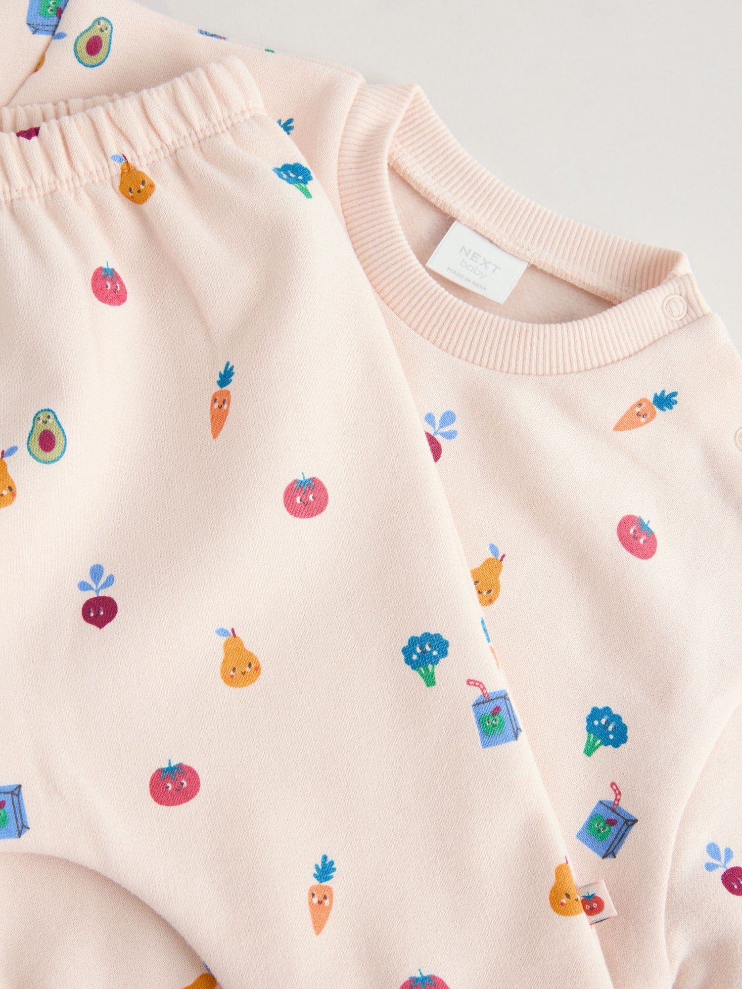 Bright Veg Print Sweat Top and Joggers Baby Set (0mths-2yrs) (0mths-2yrs) - Size Up to 1 Month (56cm)