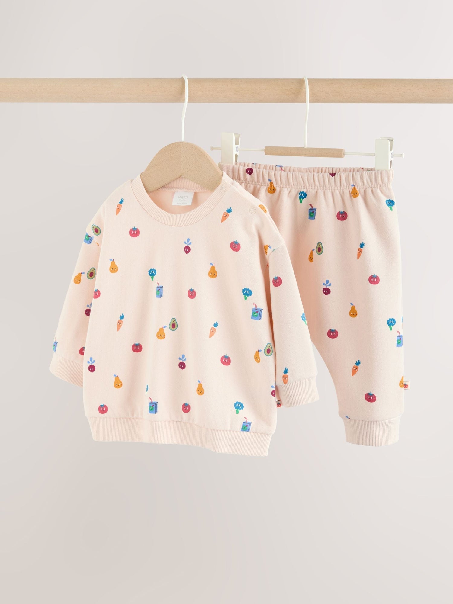 Bright Veg Print Sweat Top and Joggers Baby Set (0mths-2yrs) (0mths-2yrs) - Size Up to 1 Month (56cm)