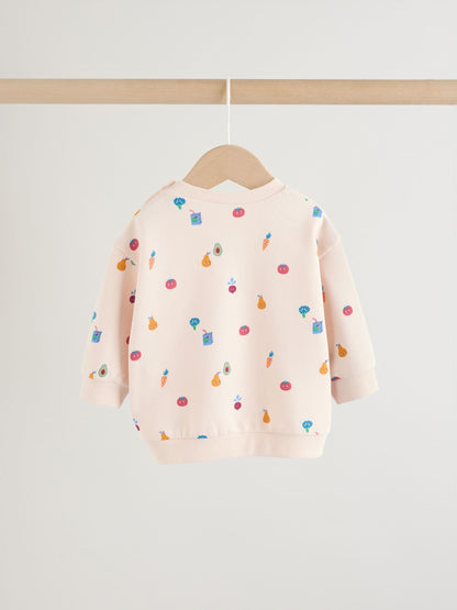 Bright Veg Print Sweat Top and Joggers Baby Set (0mths-2yrs) (0mths-2yrs) - Size Up to 1 Month (56cm)