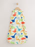 Blue Bright Dinosaurs 1 Tog Sleeveless Baby Sleep Bag
