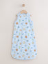Blue Safari Animals 1 Tog Sleeveless Baby Sleep Bag
