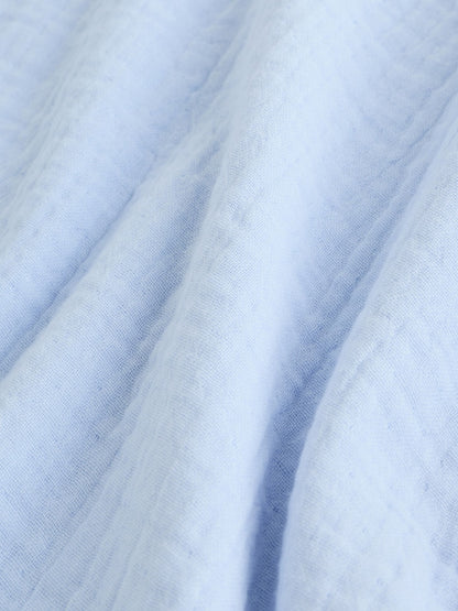 Blue Muslin 1 Tog Baby Sleep Bag