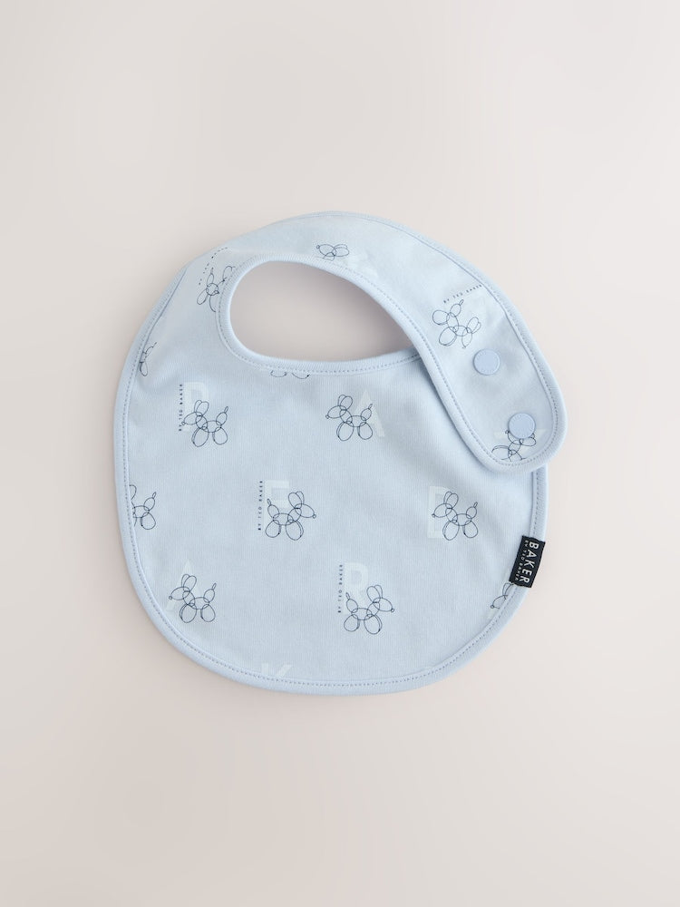 Baker by Ted Baker 2 Pack Blue Baby Bibs - Size One