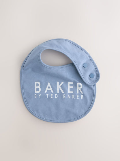 Baker by Ted Baker 2 Pack Blue Baby Bibs - Size One