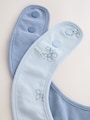 Baker by Ted Baker 2 Pack Blue Baby Bibs - Size One