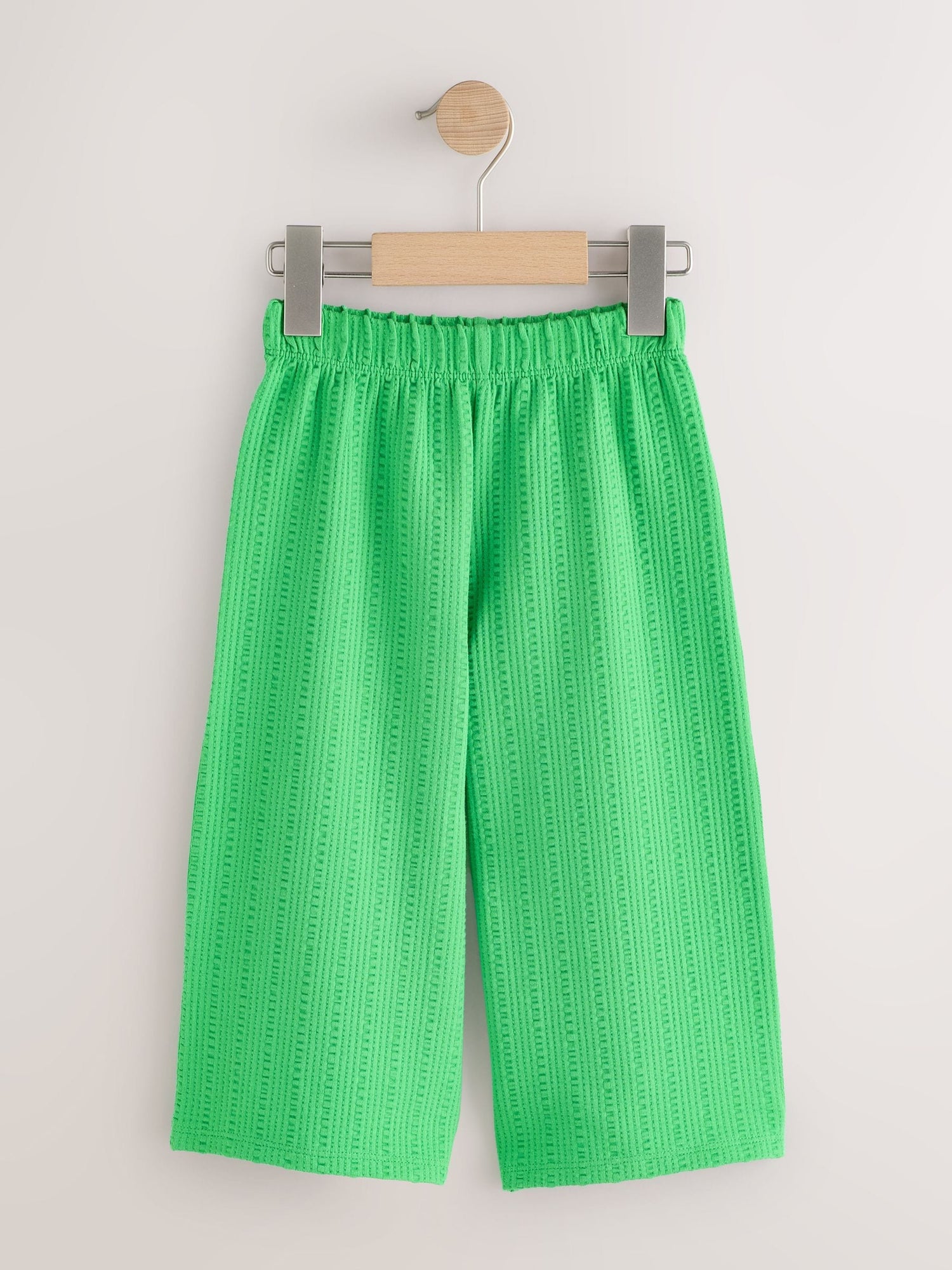 Green Textured Wide Leg Trousers (3mths-7yrs) - Size 3-6 Months (62-68cm)