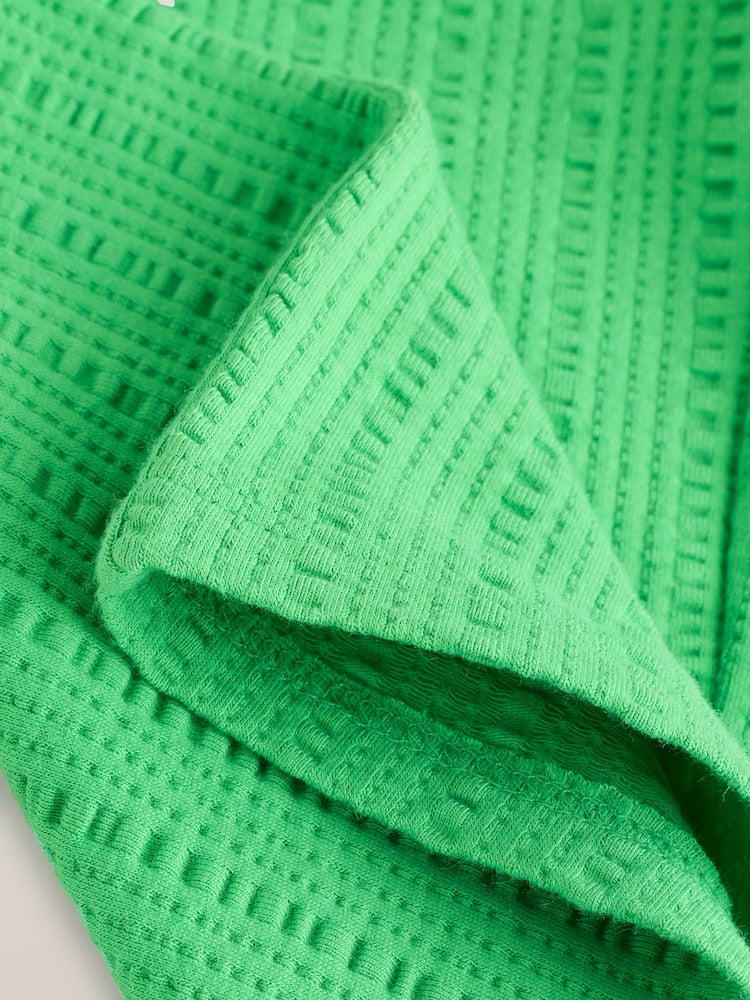 Green Textured Wide Leg Trousers (3mths-7yrs) - Size 3-6 Months (62-68cm)
