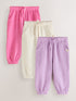 Pink/Lilac/Oatmeal 3 Pack Joggers Set (3mths-7yrs) - Size 3-6 Months (62-68cm) - Pink/Lilac/Oatmeal