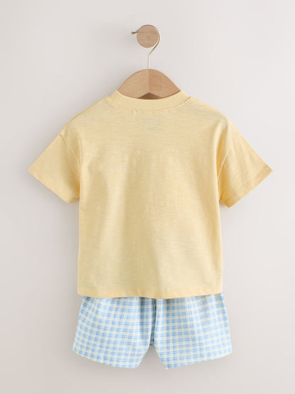 Blue/Yellow Top &amp; Shorts Set 2 Pack (3mths-7yrs)