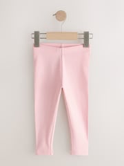 Pink Ribbed Leggings 5 Pack (3mths-7yrs) - Size 3-6 Months (62-68cm)