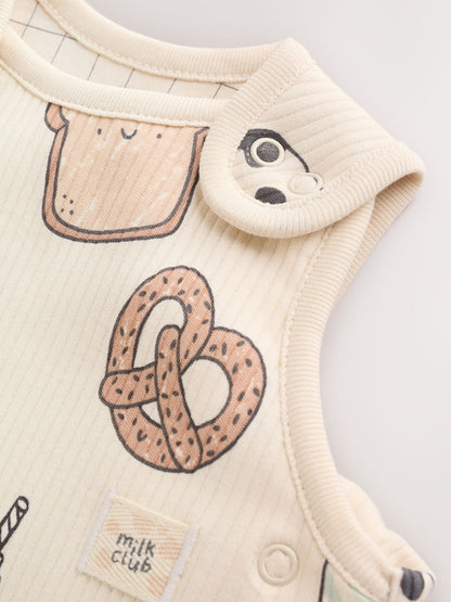 Neutral Milk Club Breakfast 1 Tog Sleeveless Baby Sleep Bag