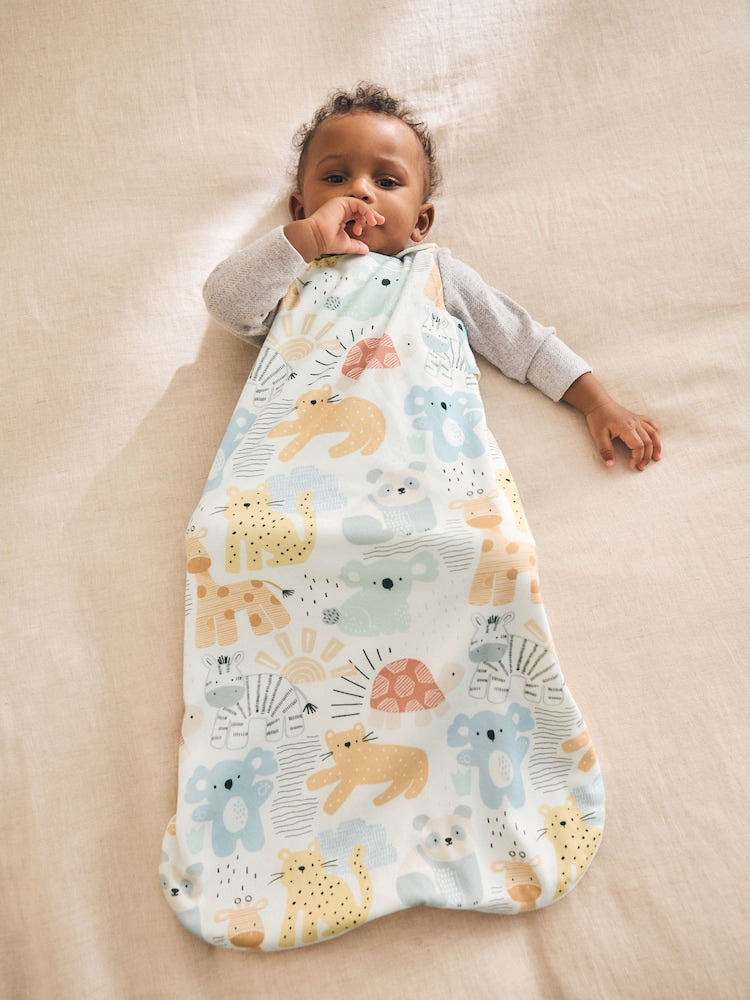 Neutral Safari Animals 1 TOG Sleeveless Baby Sleep Bag