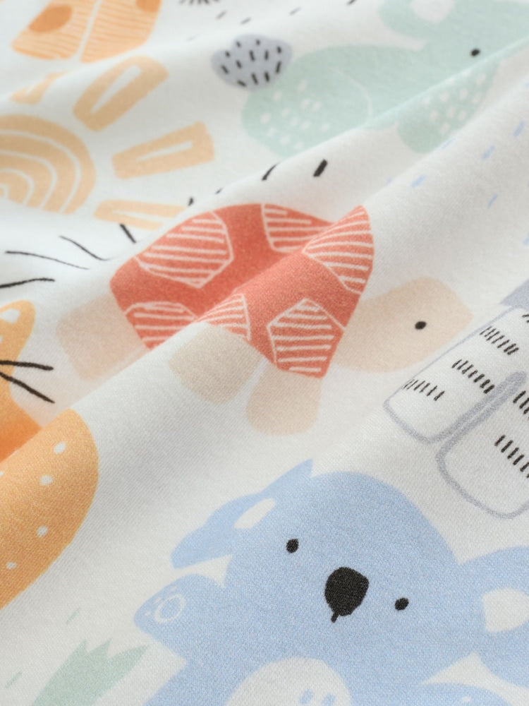 Neutral Safari Animals 1 Tog Sleeveless Baby Sleep Bag