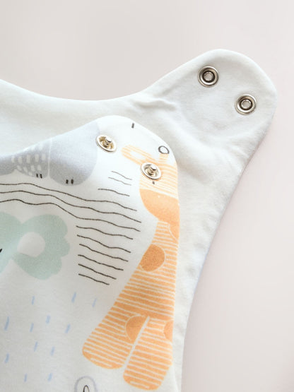 Neutral Safari Animals 1 Tog Sleeveless Baby Sleep Bag