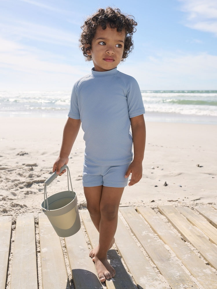 Blue Textured Swim Set (3mths-7yrs)