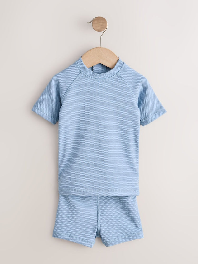 Blue Textured Swim Set (3mths-7yrs)
