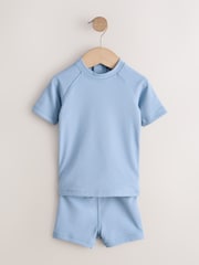 Blue Textured Swim Set (3mths-7yrs) - Size 3-6 Months (62-68cm)