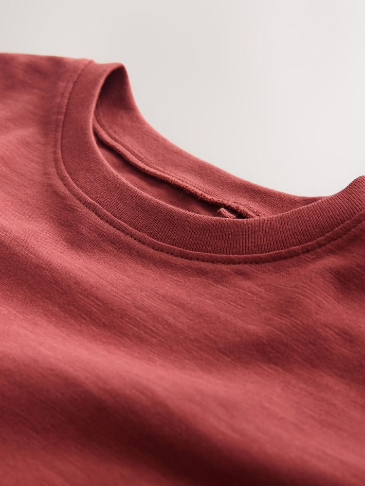 Rust Brown Short Sleeve Peplum T-Shirt (3mths-7yrs)