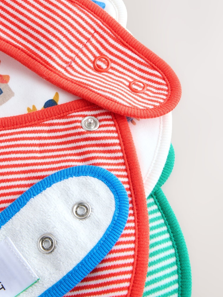 Multi Farm 5 Pack Baby Bibs - Size One