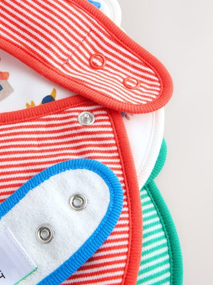Multi Farm 5 Pack Baby Bibs - Size One