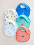 Multi Farm 5 Pack Baby Bibs - Up to 1 Month (50-56cm)