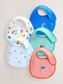 Multi Farm 5 Pack Baby Bibs - Size One