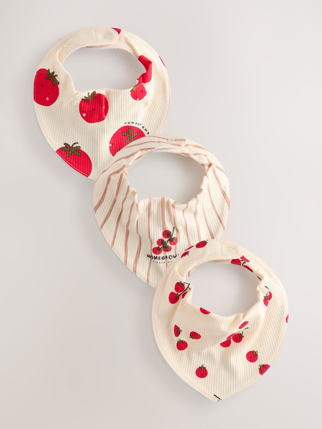 Red Tomato Baby Bibs 3 Pack - Size One