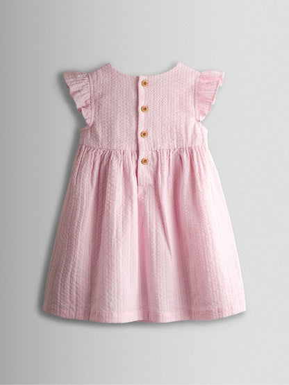 JoJo Maman Bébé Pink Flopsy Bunny Embroidered Dress &amp; Knicker Set